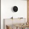 Clockswise Round Quartz Wall Clock Non-Ticking Battery Operated with Silent Sweep Movement, Aluminum Silver Frame, Perfect for Home Kitchen Office Living Room Study Hallway Classroom, Black Face
